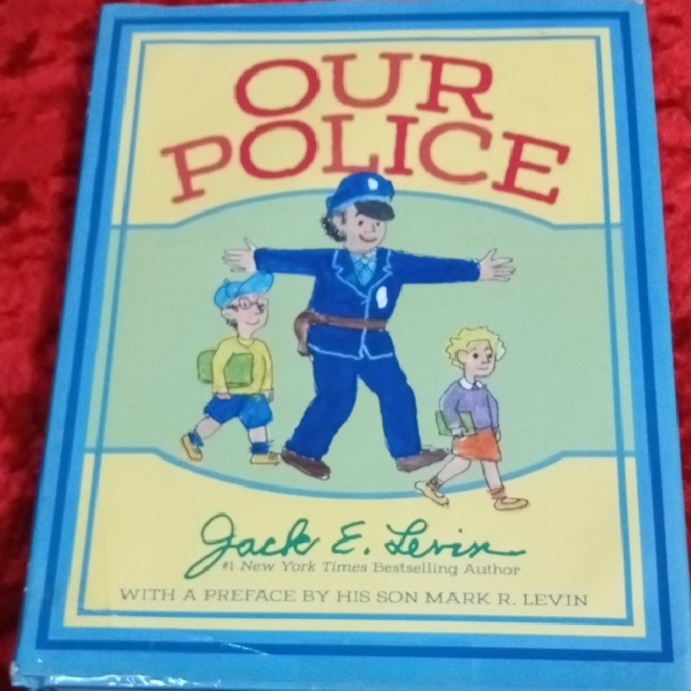 Blue and Yellow Retro Police Toy Set